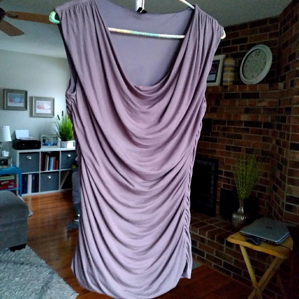 Gorgeous draped neck fitted top
